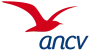Logo ANCV avec oiseau rouge stylisé