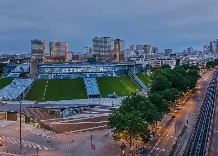Vue extérieure de l'Accor Arena à Paris