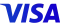 Logo Visa bleu sur fond noir